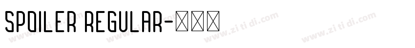 Spoiler Regular字体转换